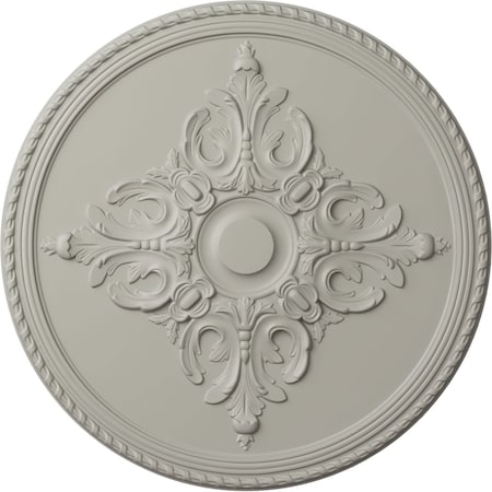 Ekena Millwork Milton Ceiling Medallion (Fits Canopies up to 7 7/8"), Hnd-Painted Pot of Cream, 40 5/8"OD x 1 3/4"P CM40MIPCF
